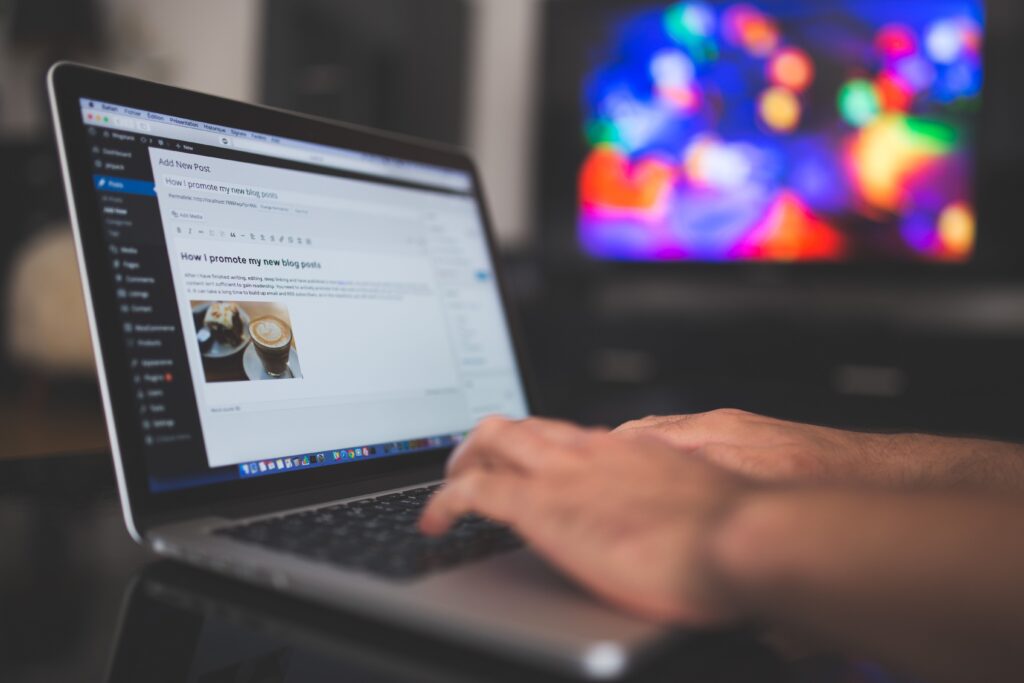 Person using a laptop to read foot and ankle health information
